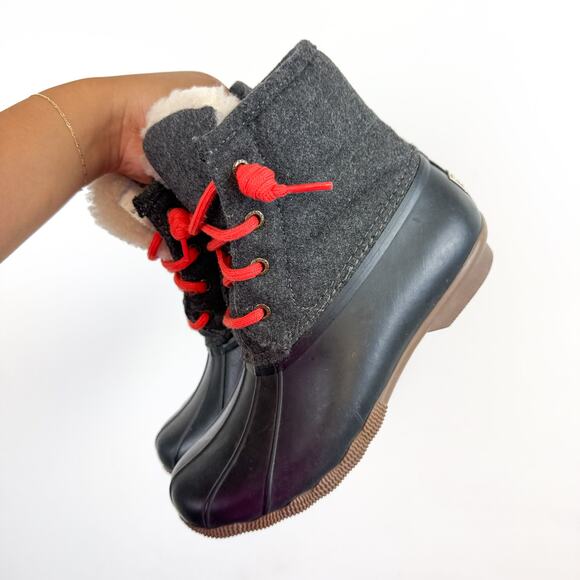 Sperry x J.Crew Shearwater Wool Winter Boots Womens Gray - 7 7M - Picture 4 of 9